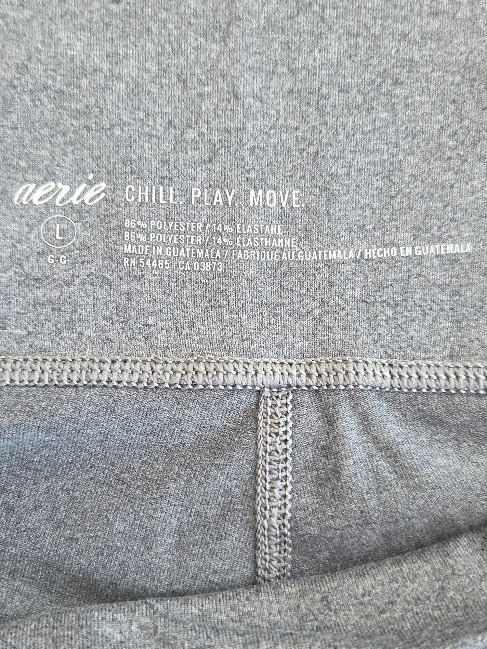 2 Aerie Leggings Womens Gray Peach ,Blue Workout Pants Skinny Stretch Mesh Large - Picture 6 of 11